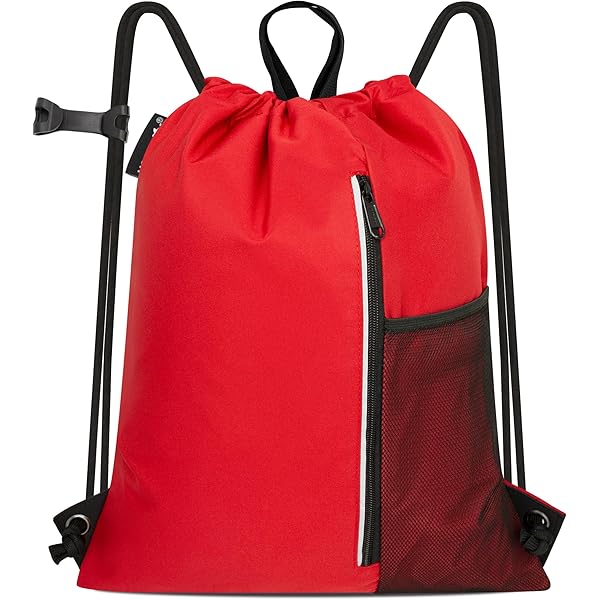 Amazon.com | Zippered Drawstring Bag Cinch Sack Promotional